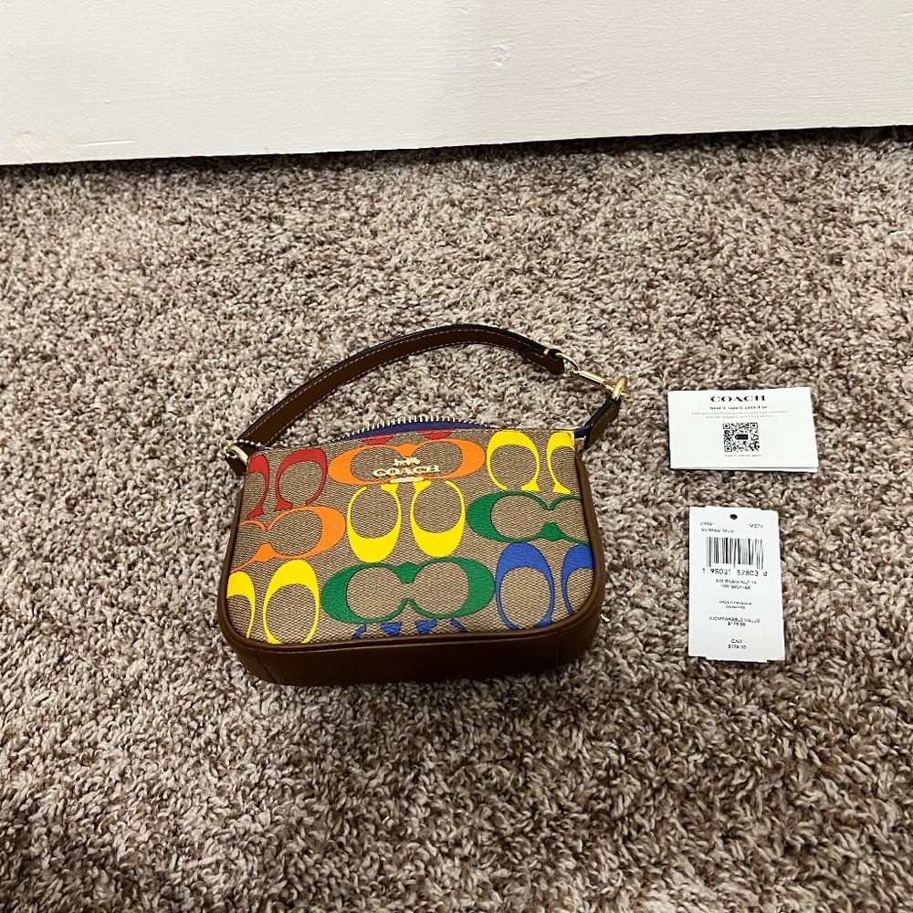 Brand New Coach Nolita 15 in Rainbow Signature Canvas